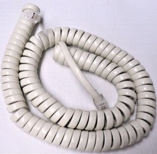 AT T Trimline 210 Phone Handset Cord CL2909 Curly Bisque Light Ivory 12Ft