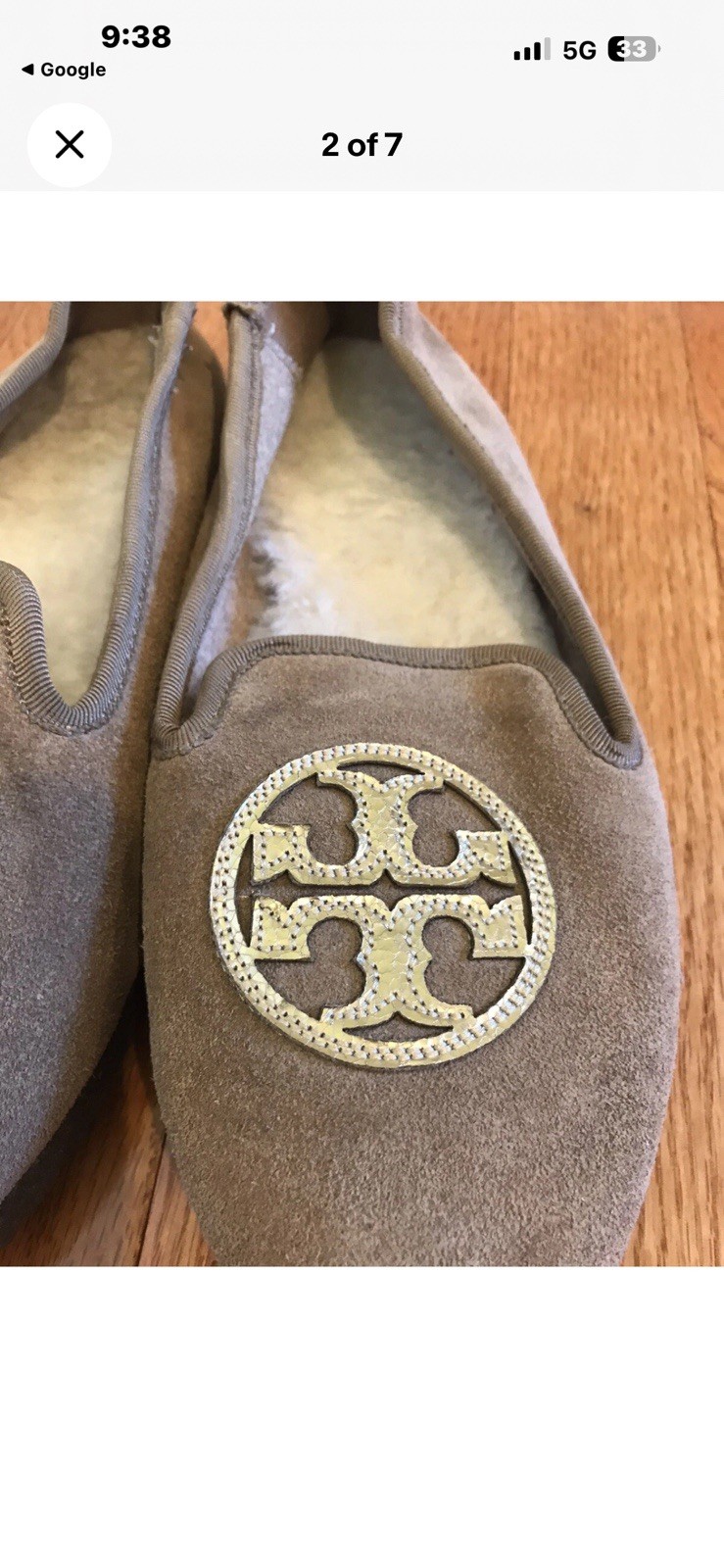 Tory Burch Billy Tan Slip On Ballet Flats Women's Loafer Shoes Size D thumbnail 2