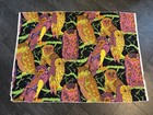 Vintage Bloomcraft Psychedelic Neon Colorful Owl Pattern Fabric Barred Screech — photo 1