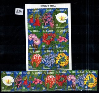 SG GAMBIA MNH FLOWERS