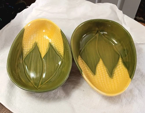 2 Vintage Shawnee Pottery CORN KING Cereal Bowls #94