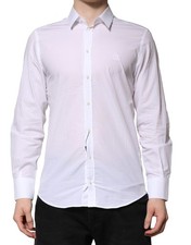 Dolce & Gabbana White MARTINI Long Sleeves Men Formal Men's Shirt Authentic