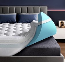 5 Inch Dual Layer Cooling Gel Infused Memory Foam Mattress Topper Queen Size
