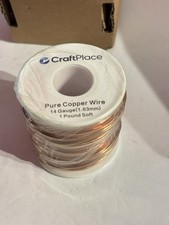 CraftPlace 14 Gauge Pure Copper Wire 1lb Soft 1.63mm Jewelry Craft DIY