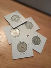 (5) 1940's Washington Quarters 90% Silver Content Circulated