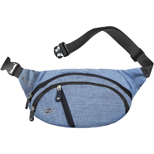 Zol Classic Sport and Travel Fashion Fanny Pack Men Women Waist Bag 3 Pockets - Picture 1 of 2