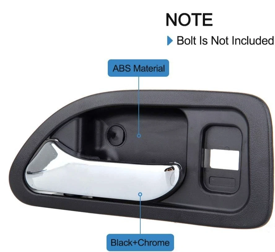 Door Handles Chrome Inner Front Rear 2 Sides for 1994 -1997 Honda Accord - Imagem 3 de 4