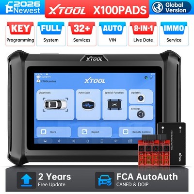 XTOOL X100PADS V2.0 OBD2 Diagnostic Scanner Key Fob Programmer Tool 32 Services