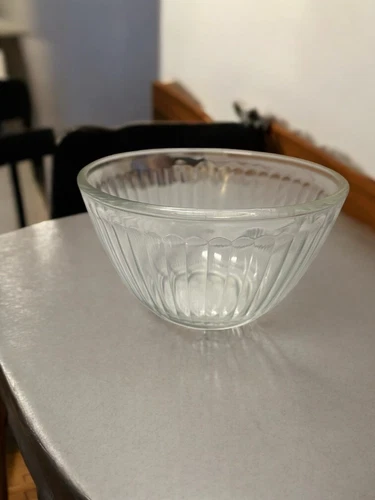 Pyrex 3-Quart 750ml Glass Mixing Bowl 7401-PC | Ribbed Clear Vintage USA Made