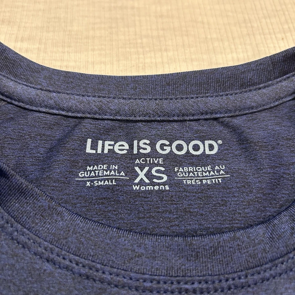 Life is Good Active Long Sleeve Shirt Women XS Dry Wicking Outdoor Happy Hour - Image 3 of 4