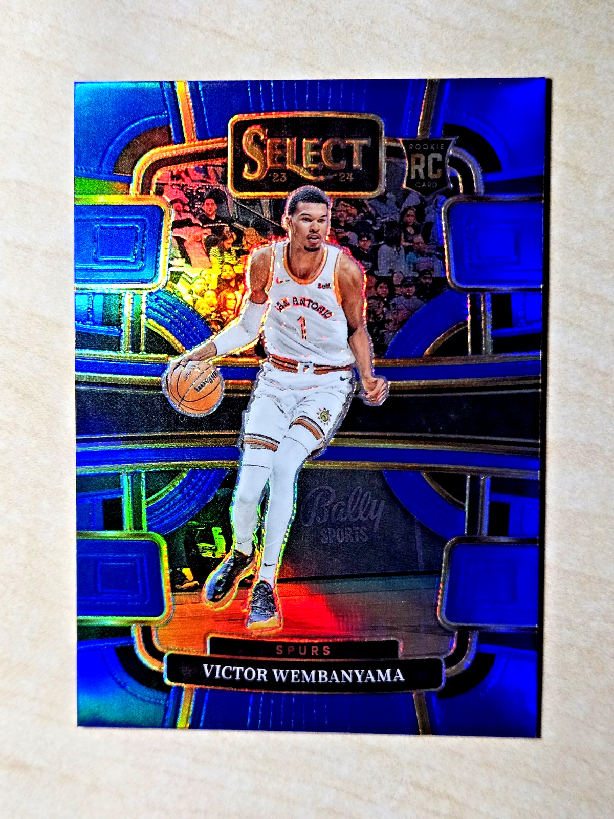 VICTOR WEMBANYAMA 2023-24 Panini Select Concourse Blue Prizm Holo Rookie RC 87 view 5
