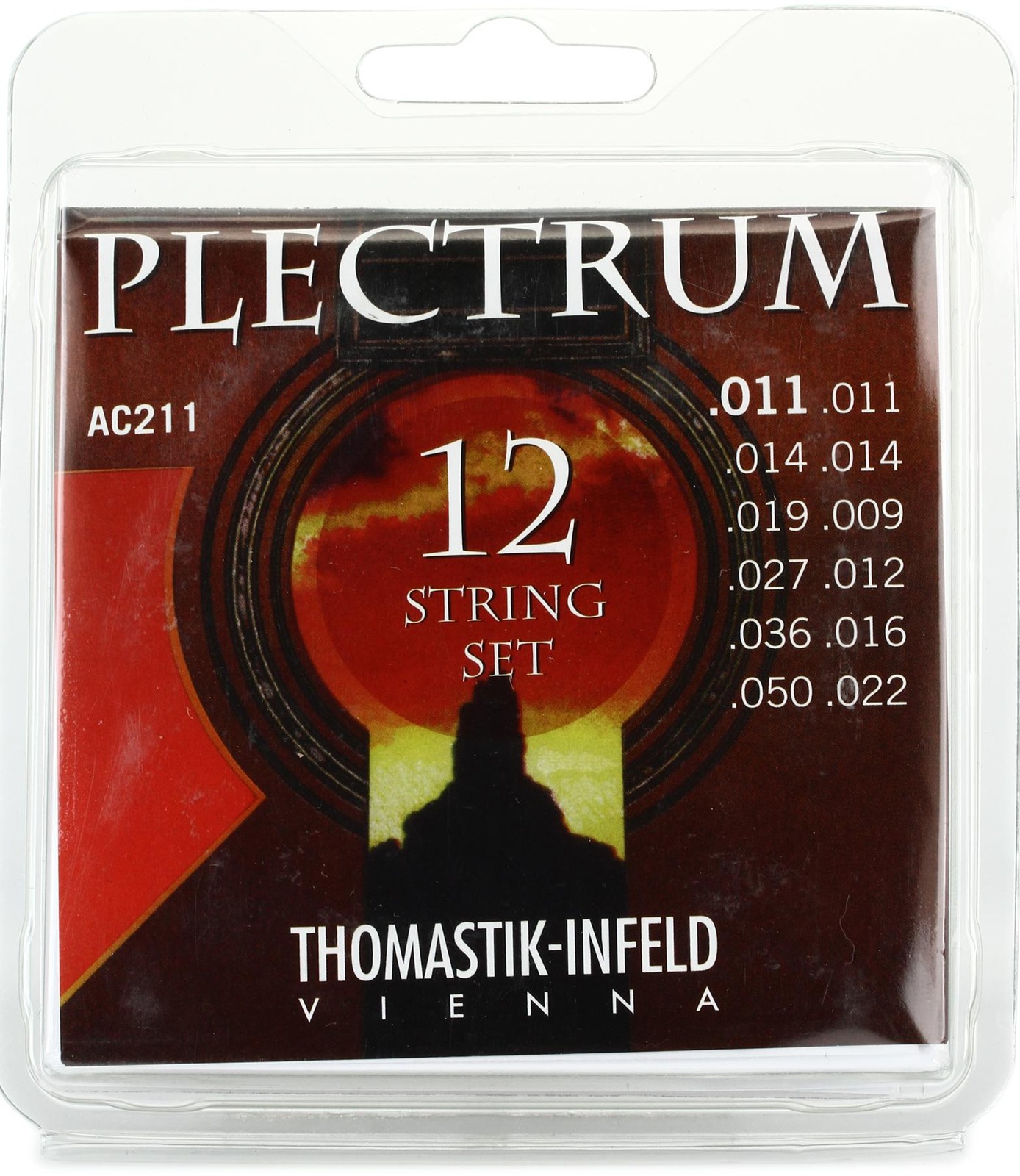 Струны для акустической гитары Thomastik-Infeld Plectrum - 12-струнные легкие .011-.050