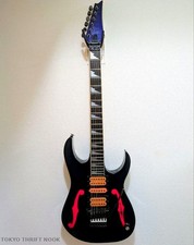 Ibanez PGM100 Paul Gilbert Early Model Jewel Blue Painted F-Holes Japan HSH