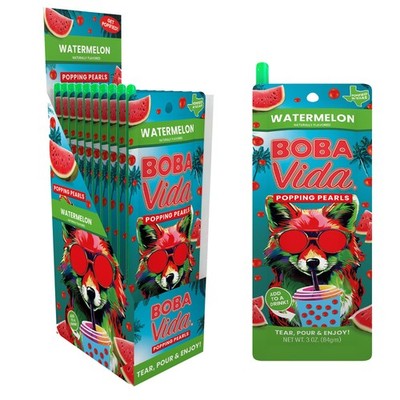 Watermelon Boba Pearls - Popping Boba for Drinks, Desserts & Food Toppings - ...