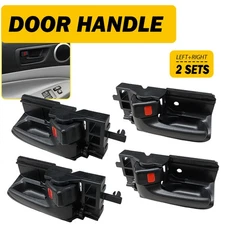 Black Interior Left Right Door Pull Handle For 03-08 Corolla 04-06 Scion xA Base