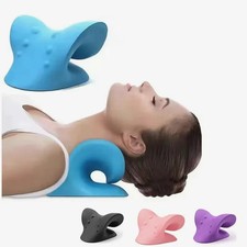 New Massage Pillow Neck Shoulder Cervical Chiropractic Traction Device Head Back