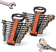 26-Piece Flex head Ratcheting Wrench Set Metric  SAE , 72 Teeth Combination...