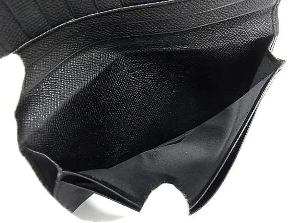 Cartera larga BVLGARI Classico 20308 de cuero negro para hombre doble pliegue en excelente Foto 4 de 4