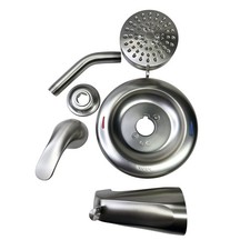 Moen 82613SRN Adler Tub and Shower Package, 1,8 GPM - Spot Resist Brushed Nickel