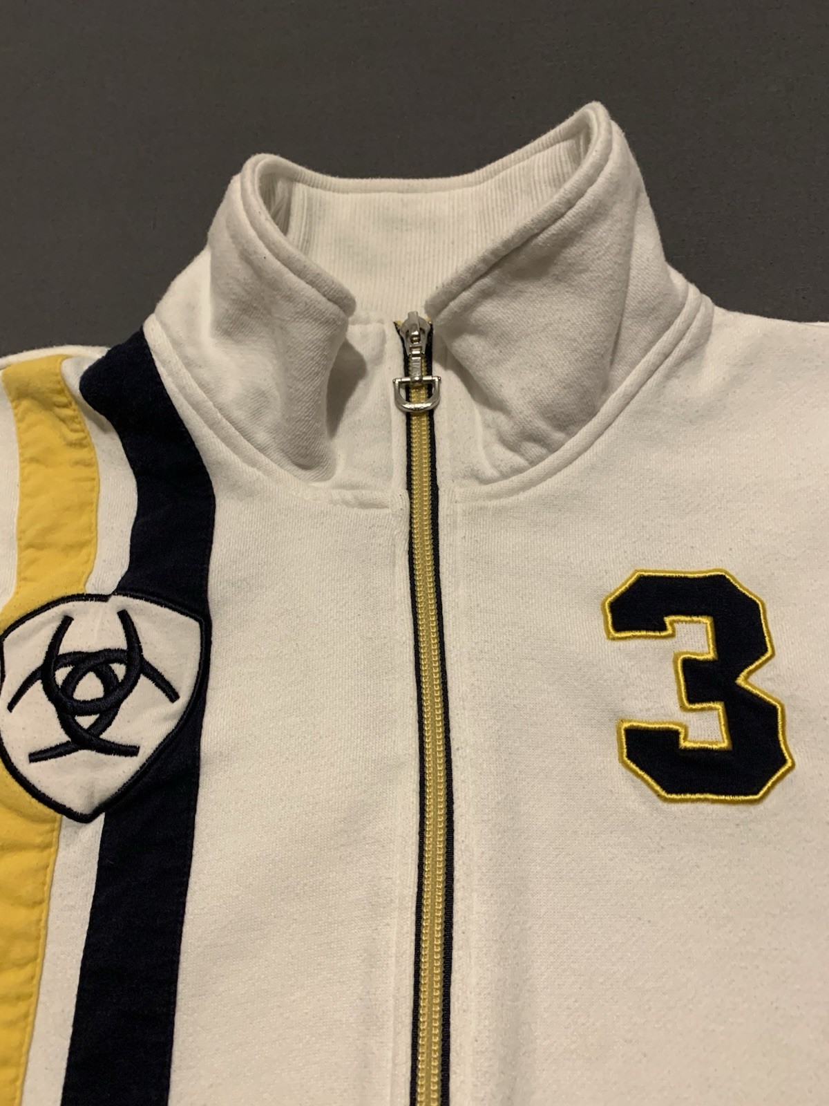 Ariat Jacket Womens Large White Equestrian Riding #3 Full Zip Fleece Lined