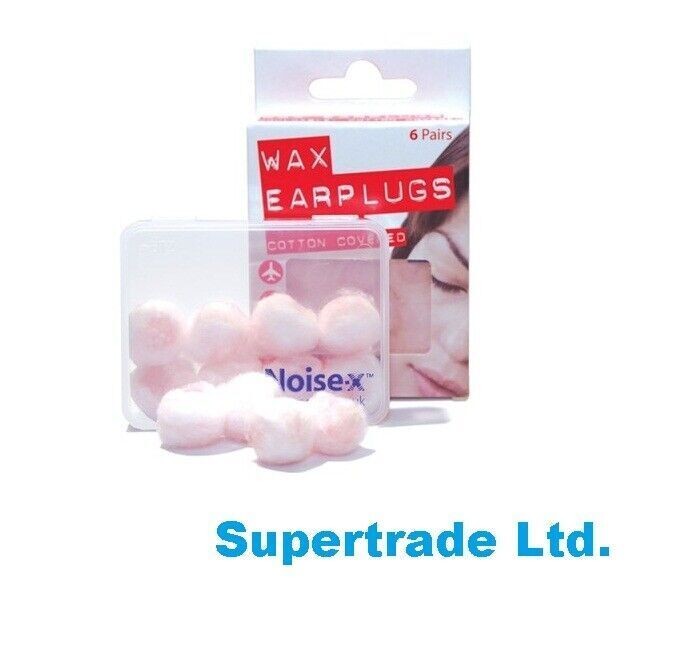 Noise-X Wax Mouldable Cotton Covered Earplugs - 6 Pairs 5060084170155 - Image 5