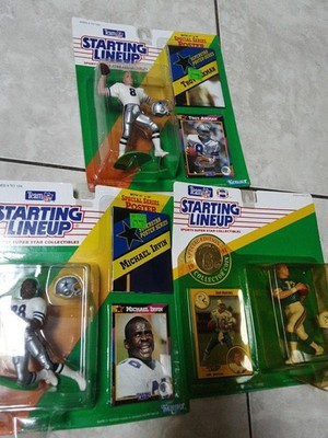 1991 Starting Lineup  Collectibles NFL Dan Marino, 1992 Aikman, Irving-3 items