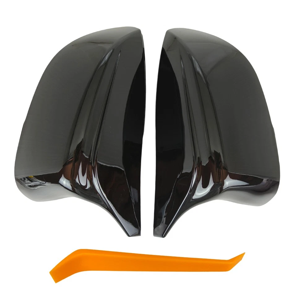 2X Gloss Black M Style Side Mirror Cover Caps For Infiniti Q50 Q50S Q60 Q70 QX30 - Image 3 of 4