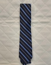 The Men's Store Bloomingdales Blue Navy Stripe Tie