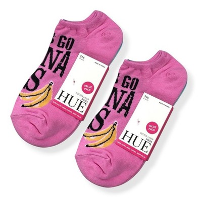 Hue Womens Colorful Cotton Liner Socks OS 12 Pairs Multicolored Fruit Themed