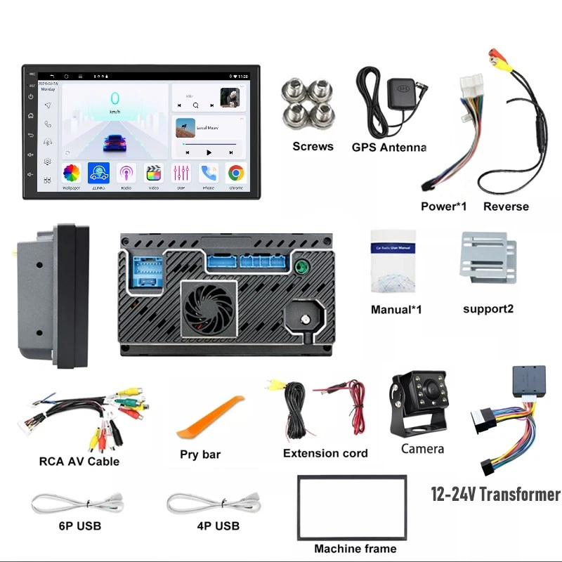 7'' Apple CarPlay Android auto head unit Car radio For Hino 155/195 2012-2020 - Image 4 of 4