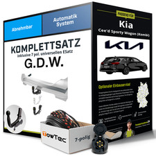Anhängerkupplung abnehmbar für KIA Cee'd Sporty Wagon (Kombi) +E-Satz