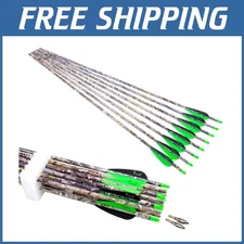 Pack of 12 Camo Carbon Arrows 28" 30" Spine 300-400