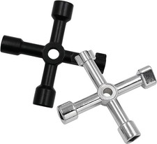 4-Way Sillcock Key For Outdoor Water Faucet Valves Residential Commercial 2Packs