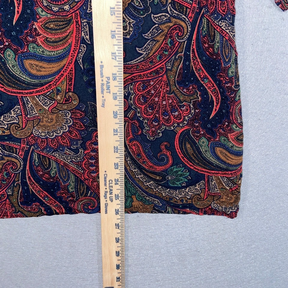 Top Lauren Ralph Lauren Mujer 2X Multicolor Paisley Cuello Simulado Elástico Foto 4 de 4