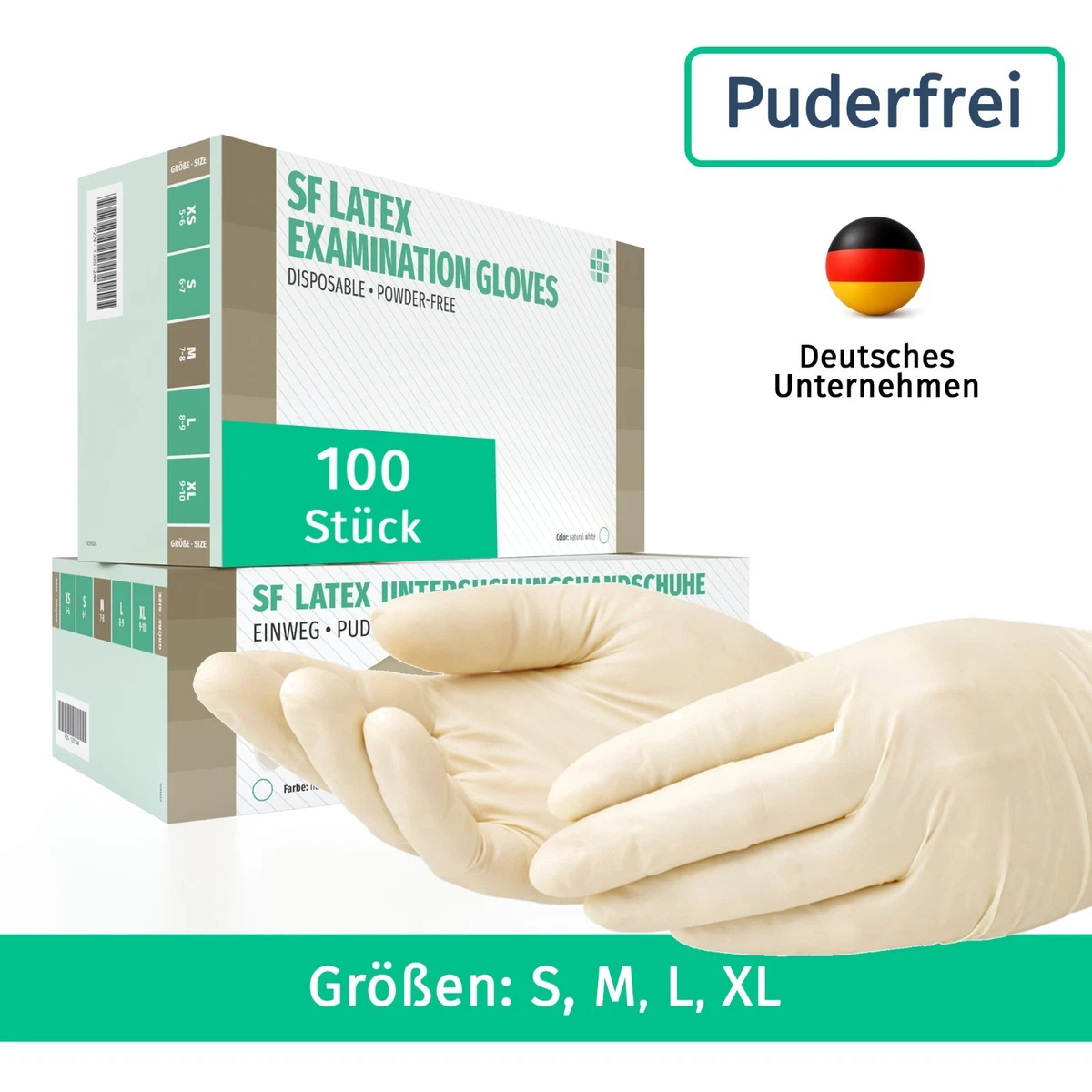 Nitril Handschuhe puderfrei latexfrei blau mittel (100 Stück) | 70331372
