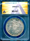 1900-O $1 Silver Morgan Dollar MS 62 ANACS # 7830171 + Bonus