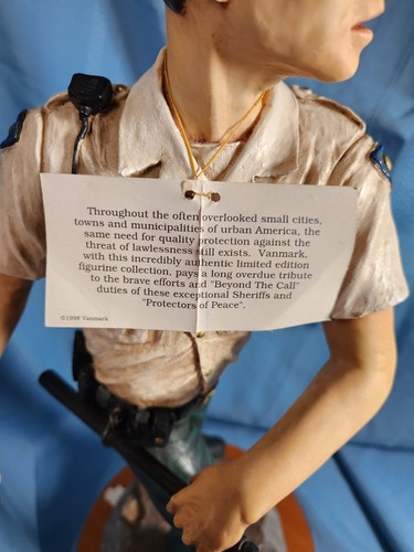 1999 Vanmark “Keeping the Peace” Police Sheriff Statue LARGE 20” LIMITED EDITION - Picture 11 of 24
