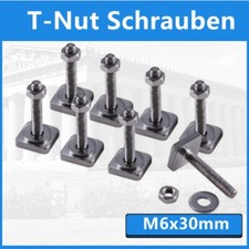 8 Stücke T-Nut Adapter Nutensteine M6*35 mm für Dachträger Relingträger Dachbox