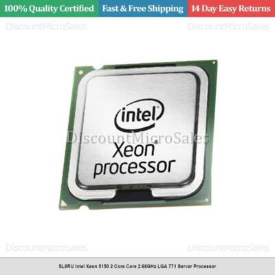 Lot De 2 Processeurs Intel Xeon 5150 - Socket 771, 2.66 GHz, 2 Cœurs - Occasion Très Bon état