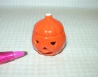 Miniature Ceramic Jack-o-Lantern w/Removable Lid (1 1/8" Tall): DOLLHOUSE 1:12