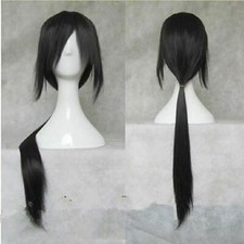 Mode Neuf Itachi Long Droit Noir Perruque Cosplay Stiled Fête + cadeau gratuit