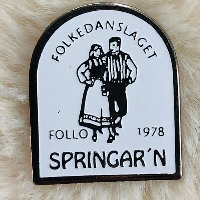 Folkedanslaget Springar'n Norwegian Folk Dance Sons of Norway Enamel Pin