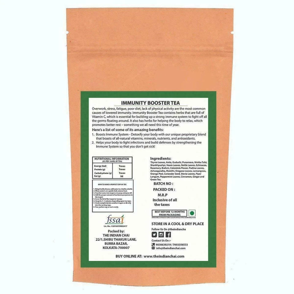 The Chai Immunity Booster Tea 100g, with Giloy, Ashwagandha, Tulsi and Mulethi - image 3 of 4