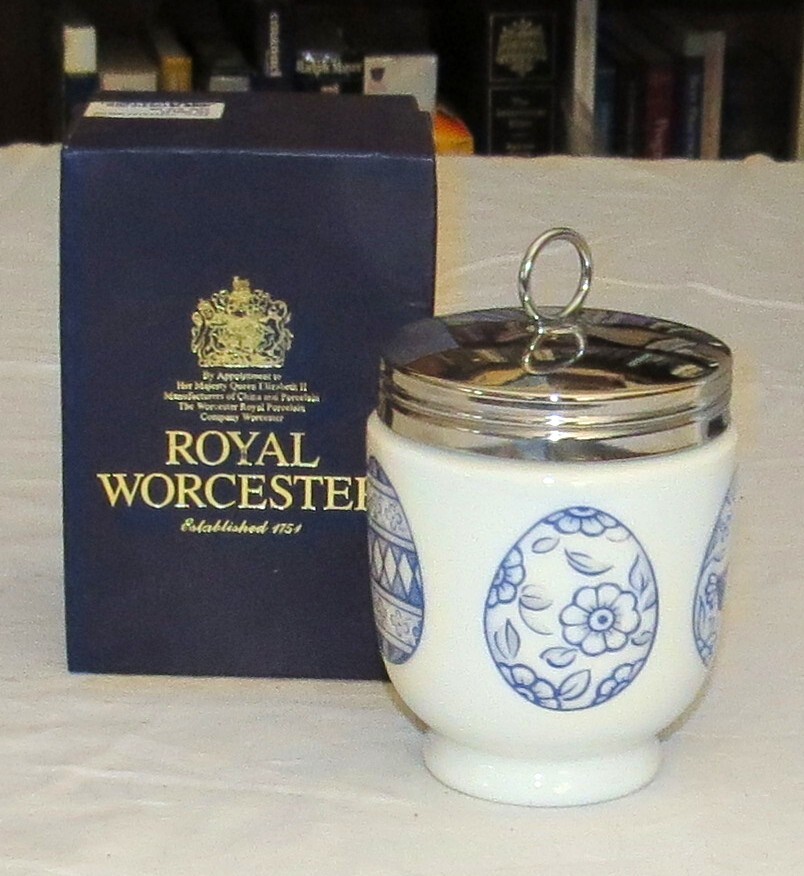 Royal Worcester Egg Coddler Blue Eggs Genuine Jumbo Bone China NEW