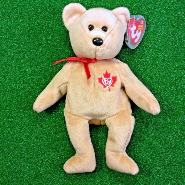 Ty True 2003 Canada Tan Brown Maple Leaf Bear 8 Beanie Baby MWMT for