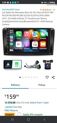Double Din Touchscreen Android Radio Mercedes-benz ML Series 2005-2011 C7157