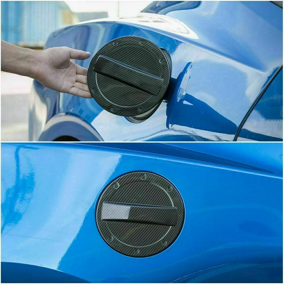 Cubierta de tapa del tanque de combustible para automóvil decoración del tanque de gasolina moldura protectora para Chevrolet Camaro 2017 arriba Foto 4 de 4