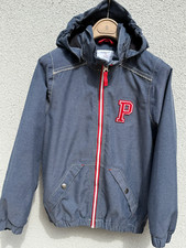 Polarn O Pyret Windbreaker 11-12 Years Jacket Blue Denim School Coat EX