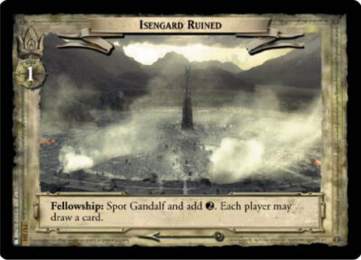 LOTR TCG ROTK Return O King ISENGARD RUINED 7U331 Foil M/GEM MINT Tip Top Shelf