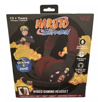 Naruto Shippuden Wired Gaming Headset - Multi-Platform Compatibility